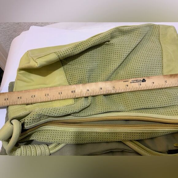 almas lime green suede bag hobo perforated - Picture 12 of 13
